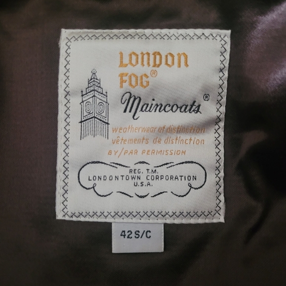 London Fog Vintage Beige Mid Length Trench Coat with Wool Blend Lining - Picture 7 of 10